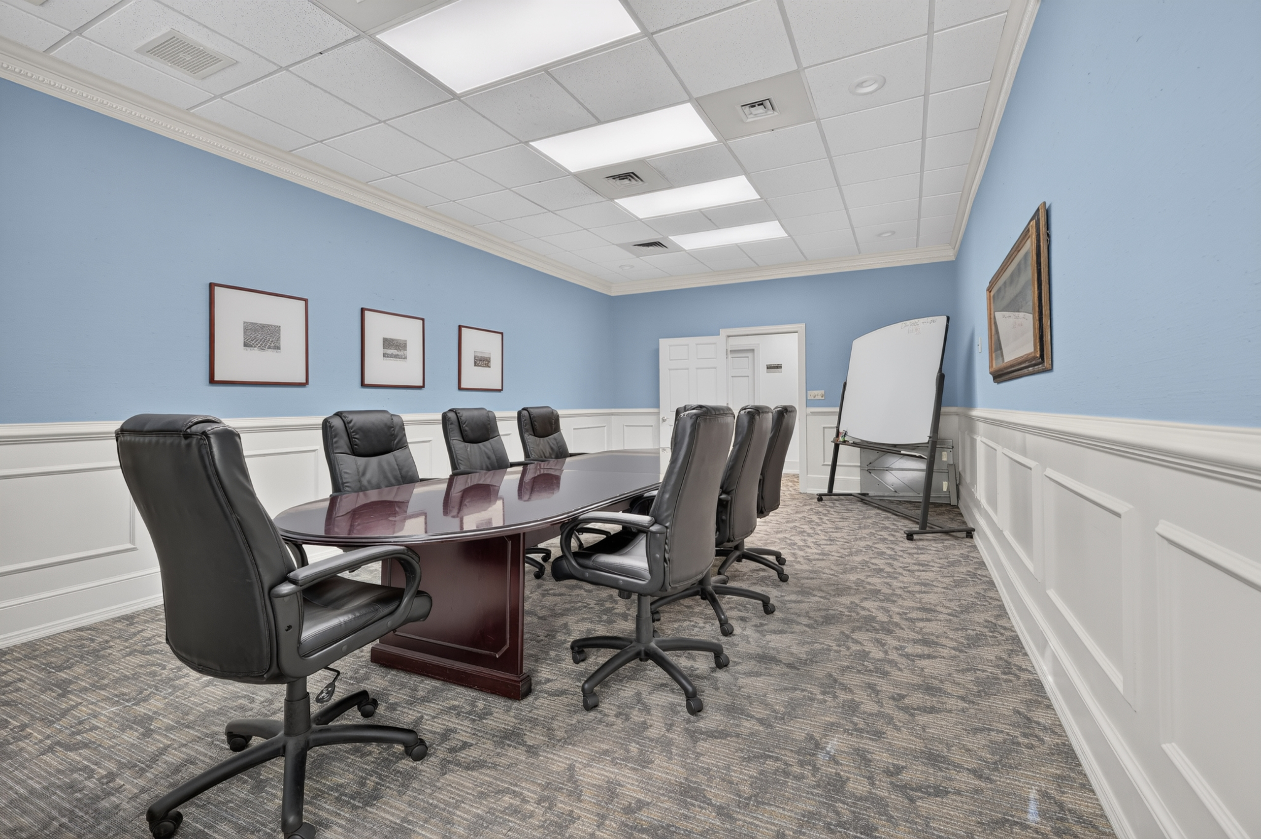 Modern conference room available for virtual office members