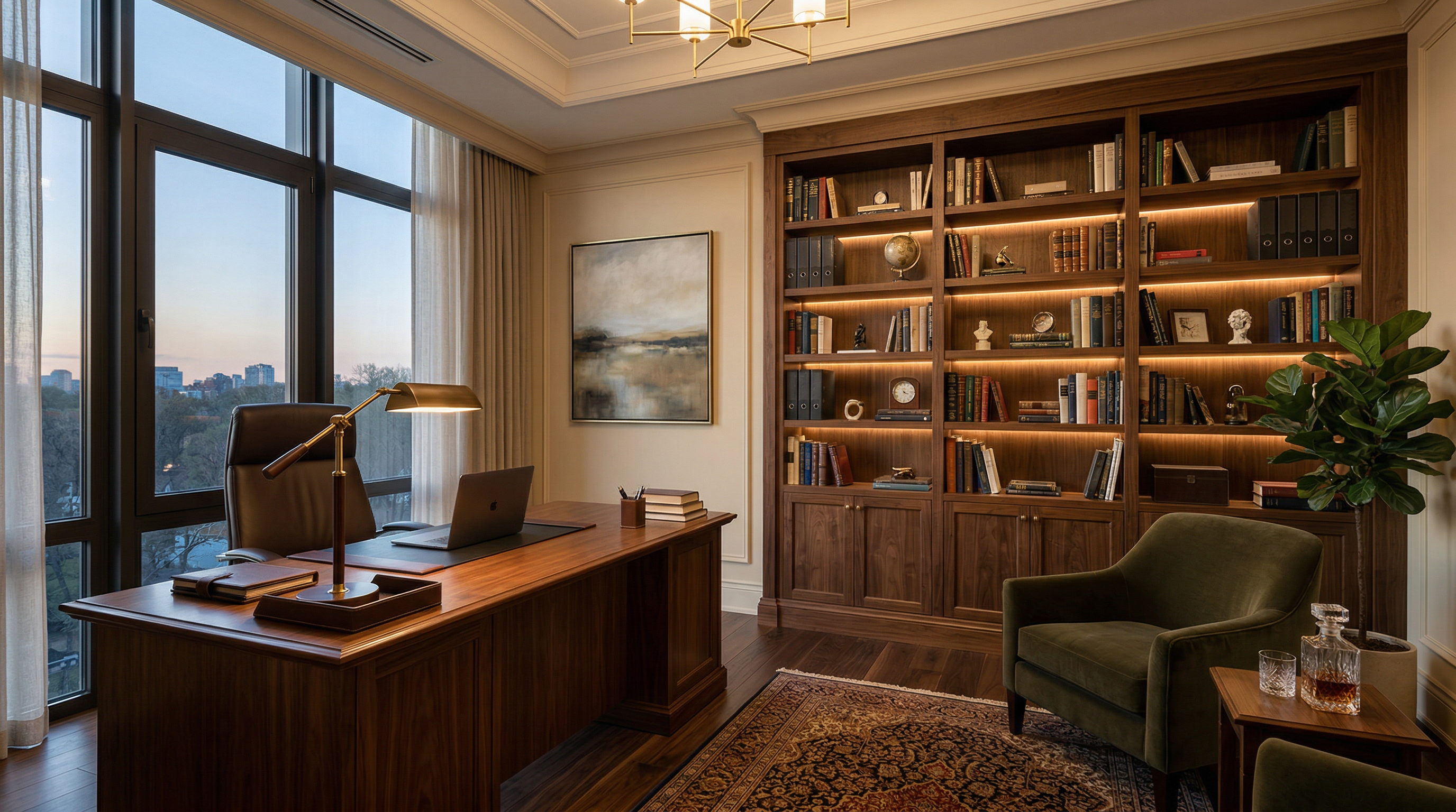Elegant furnished private executive office suite at Coffee Street Leasing, Downtown Greenville SC
